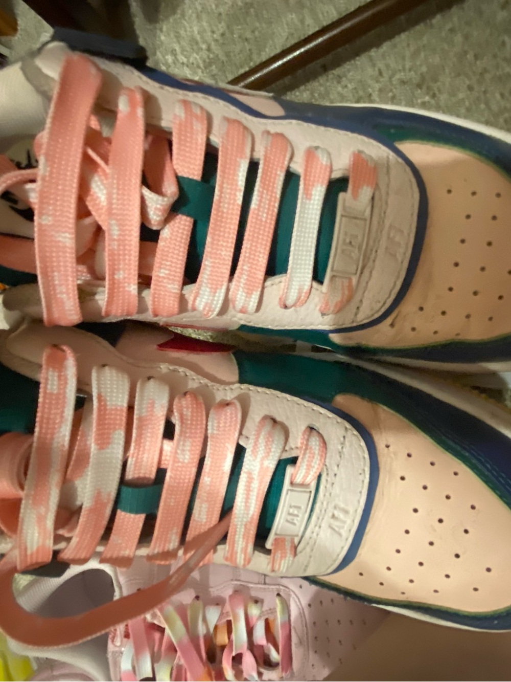 Nike Air Force 1’s Shadow 2019 Coral, Red, Green,and Blue Sneakers